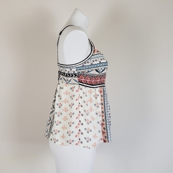 SKIES Are Blue Boho Braided Detail Top, Size SP - Picture 2 of 7